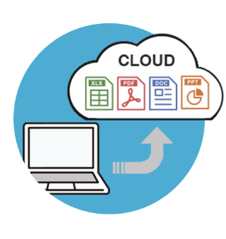
 データをクラウドへアップロード